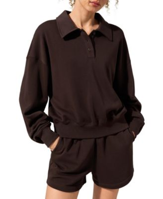 Women's Oversized Heirloom '89 Polo Collar Sweatshirt