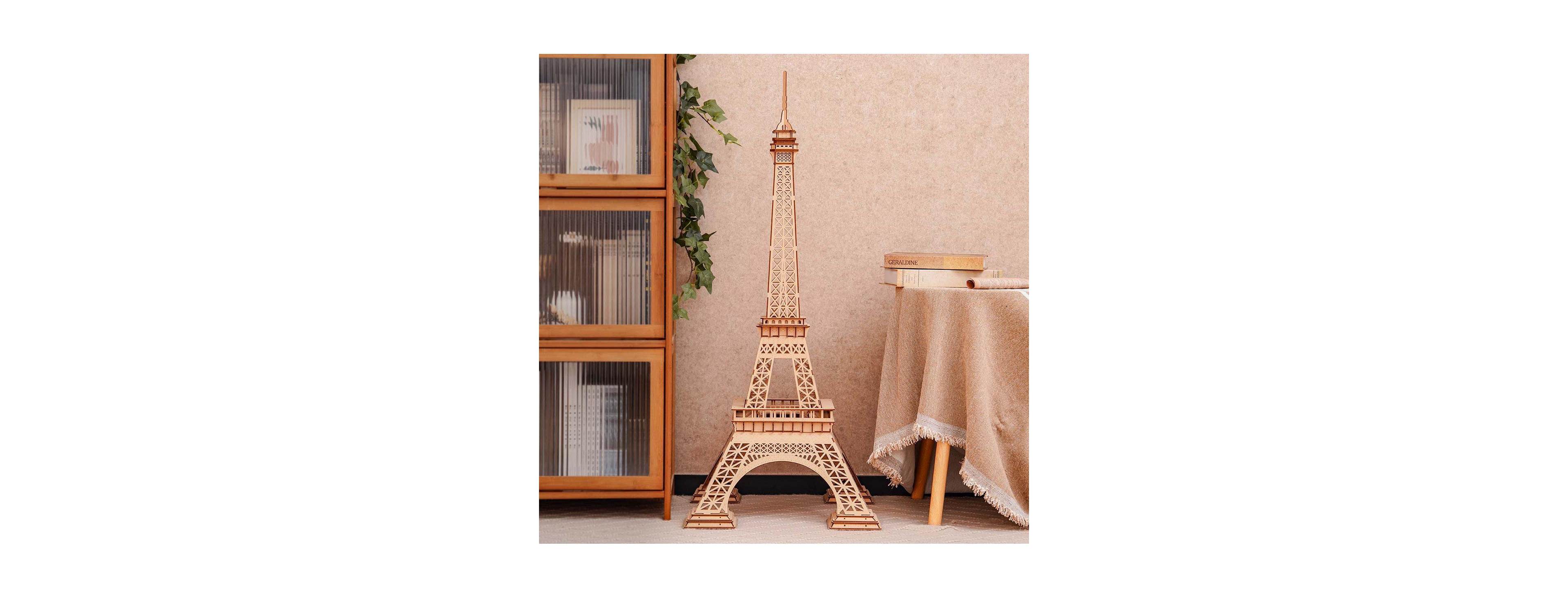 Robotime 3D Wooden Eiffel Tower Puzzle, Ages 14 & Up