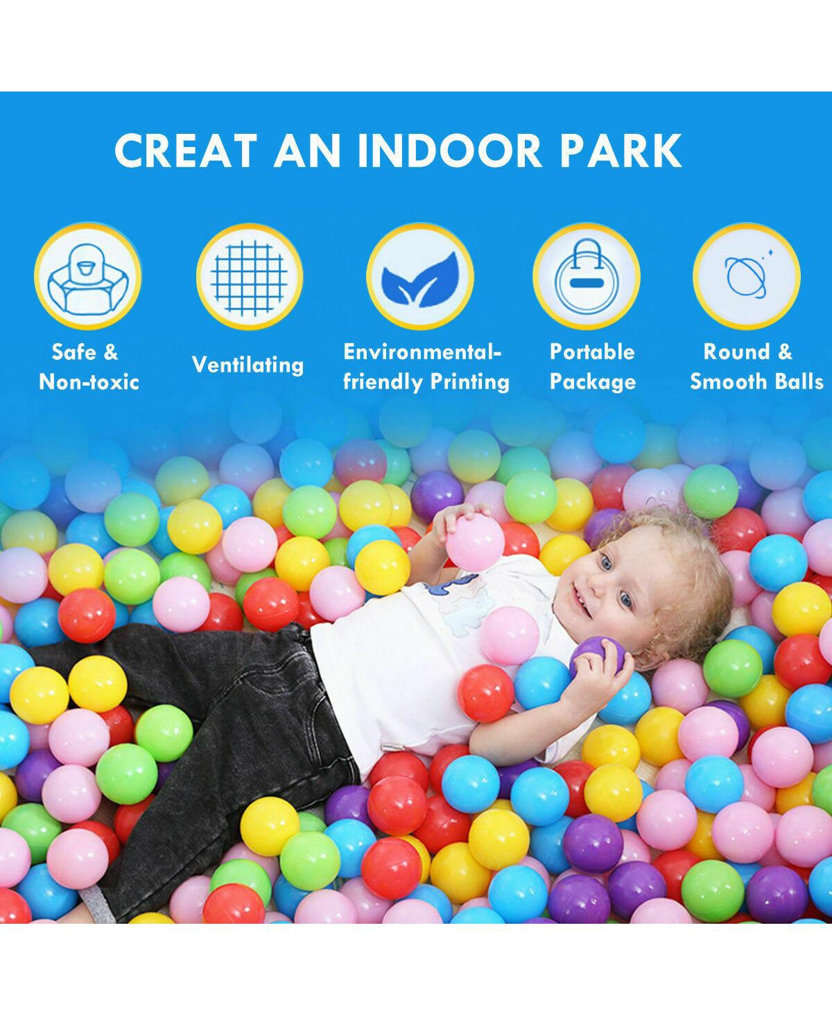 Skonyon Pink Portable Kid Play House Play Tent with 100 Balls