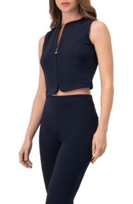 Women's Front-Zip Crop Top