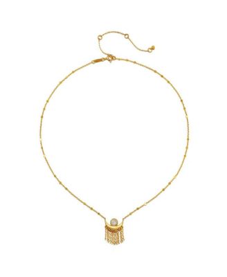 Cascade of Starlight Moonstone Fringe Necklace