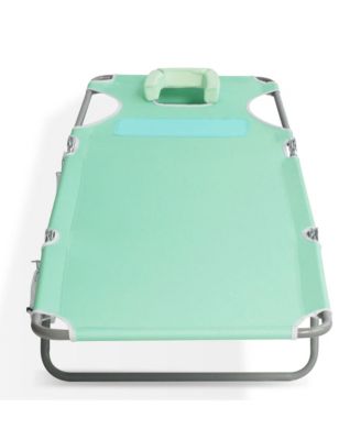 Ladies Comfort Lounger, Portable Beach Camping Pool Tanning Chair, Teal