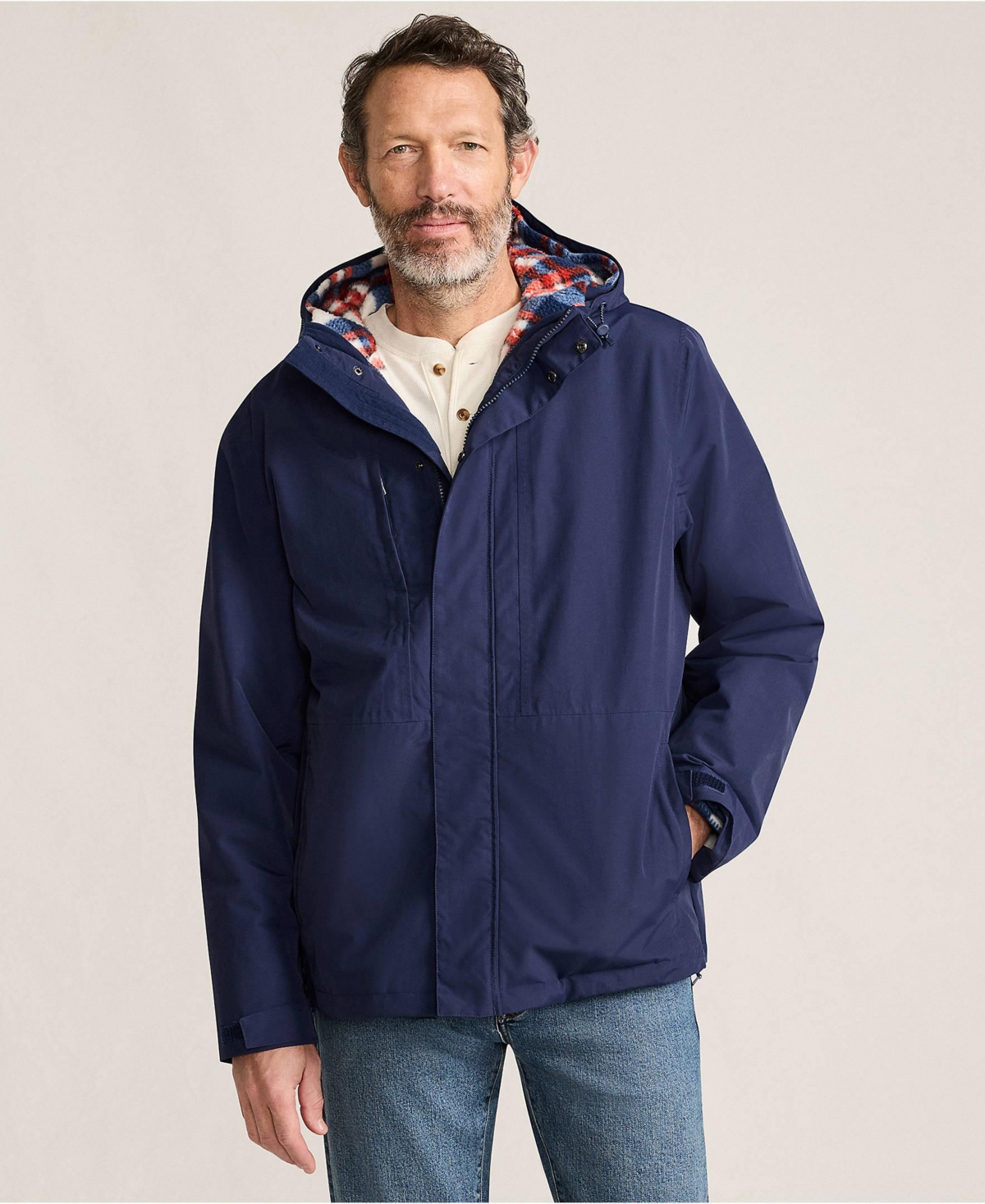 Lands' End Big & Tall Squall 3 1 High Pile Lined Jacket