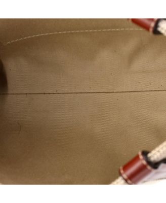 Small Woody Tote Canvas with Leather