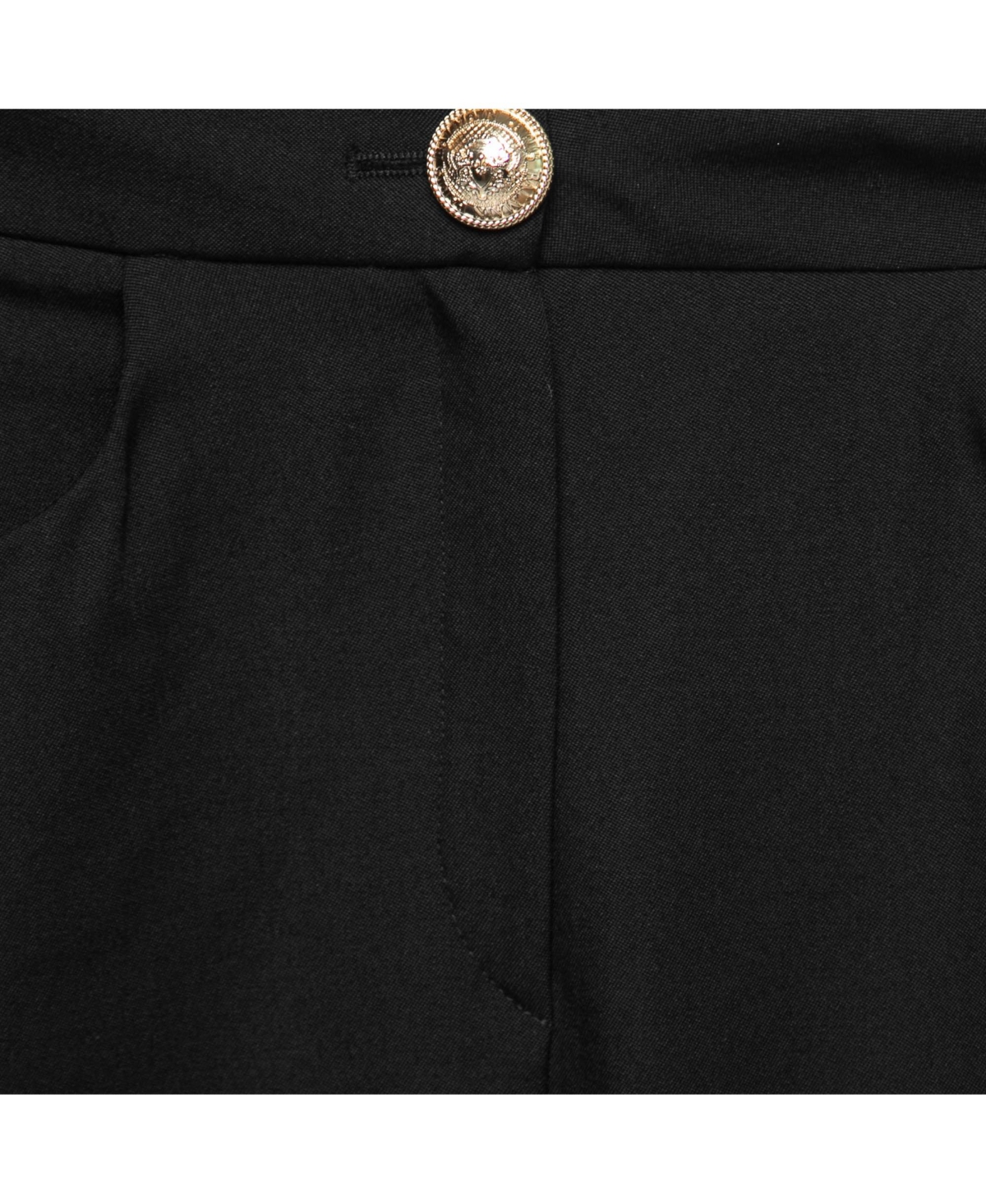 Pre-Owned Balmain Women's Black Crepe High-Rise Straight Trouser