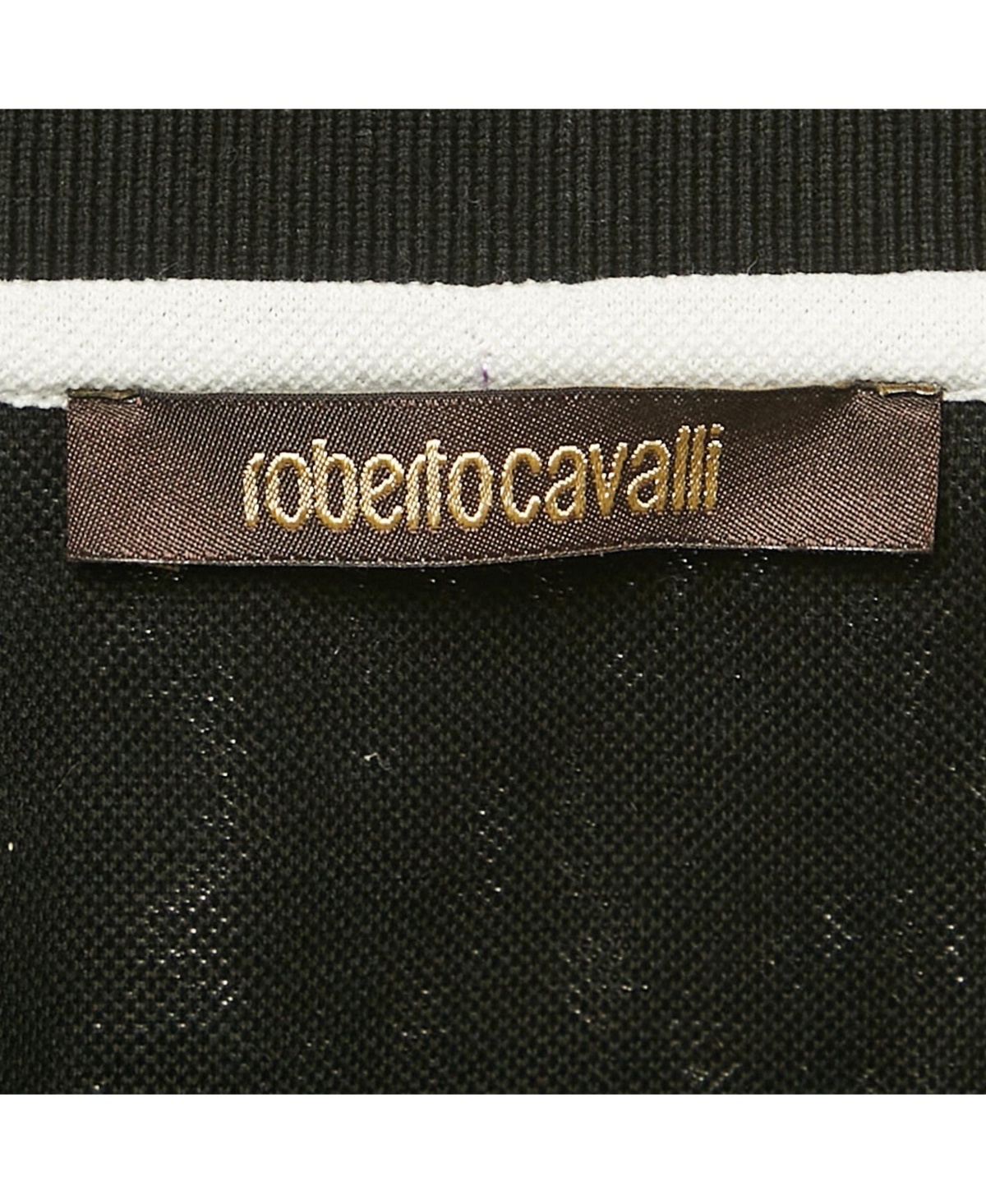 Pre-Owned Roberto Cavalli Men's Cotton Pique Polo T-Shirt