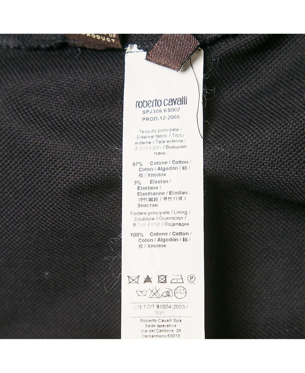 Pre-Owned Roberto Cavalli Women's Black Cotton Flared Maxi Skirt