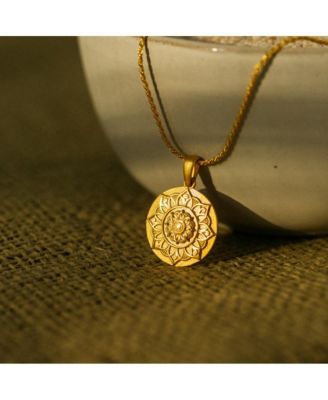 Mandala I Am Grateful Jewelry Necklace Gold / Original