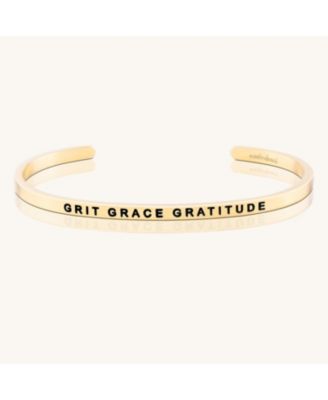 Mantra Empowerment & Mindfulness Open Cuff Bracelet - Yellow gold / original