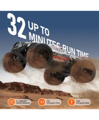 Remote Control Car, 1:14 4WD Off-Road Monster Truck 38 km/h, Wheelie Stunt RC Car with 2 Batteries, Racing Gift for Kids 8