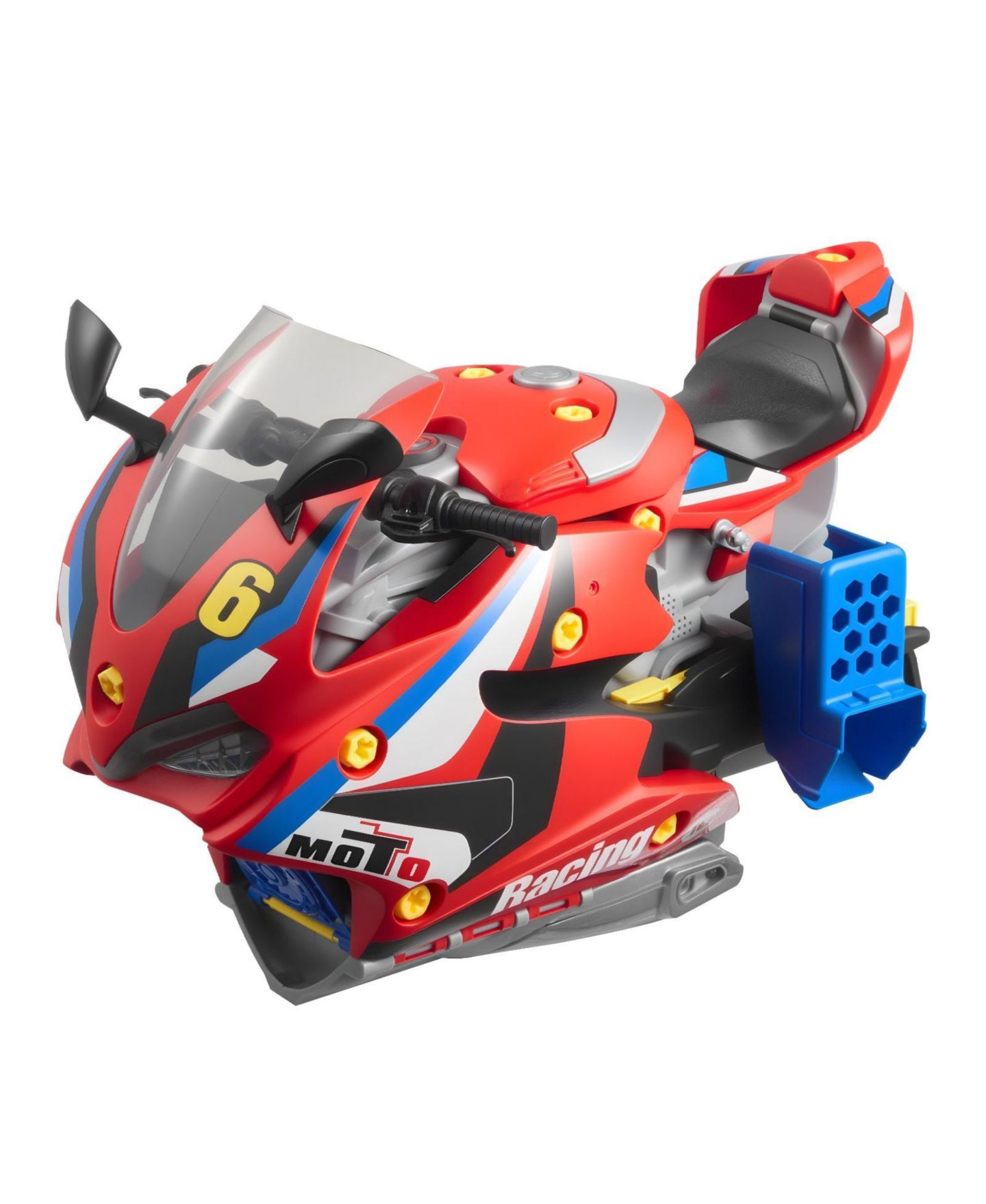 Детский игровой набор Mecale Motorcycle Engine Lights & Sounds 25-Piece Playset, Ages 3+, цвет: Красный — фото 11