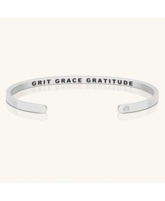 Mantra Empowerment Mindfulness Open Cuff Bracelet - Silver within 29$