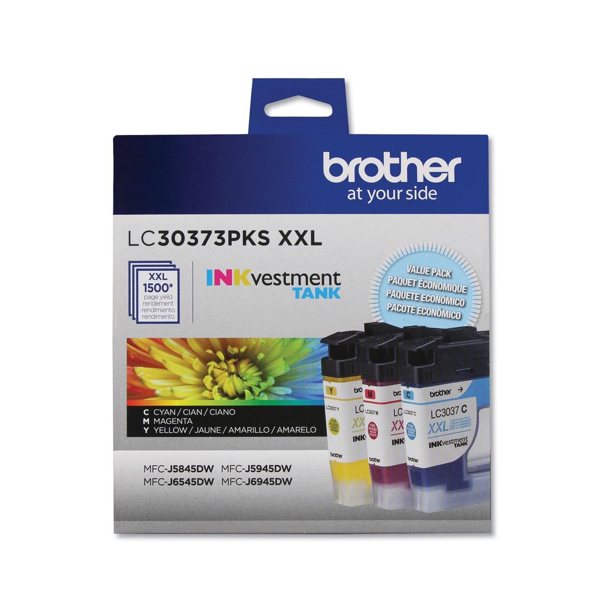 Brother LC30373PKS 1500 Page-Yield INKvestment Super High-Yield Ink - Cyan/Magenta/Yellow (3/Pack