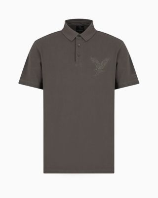 Men's Short Sleeve Eagle Graphic Polo Shirt