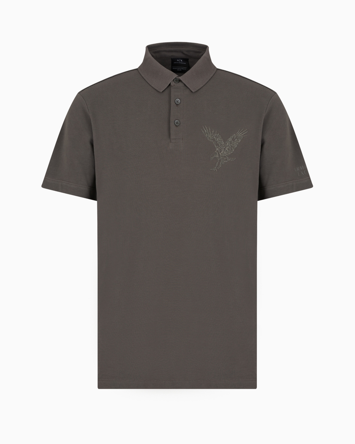 A|X Armani Exchange Men's Short Sleeve Eagle Graphic Polo Shirt