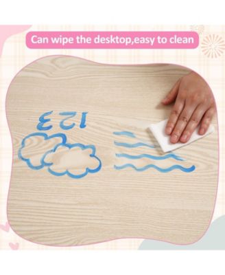 Kids Table and 4 Chairs Set Activity Table for Toddlers 5-Piece Childrens Table and Chair Set Boy & Girl Gift for Classrooms/Daycares/Home