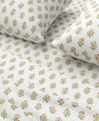 Ultra-Soft Turkish Cotton Flannel Winter Floral Print Sheet Set