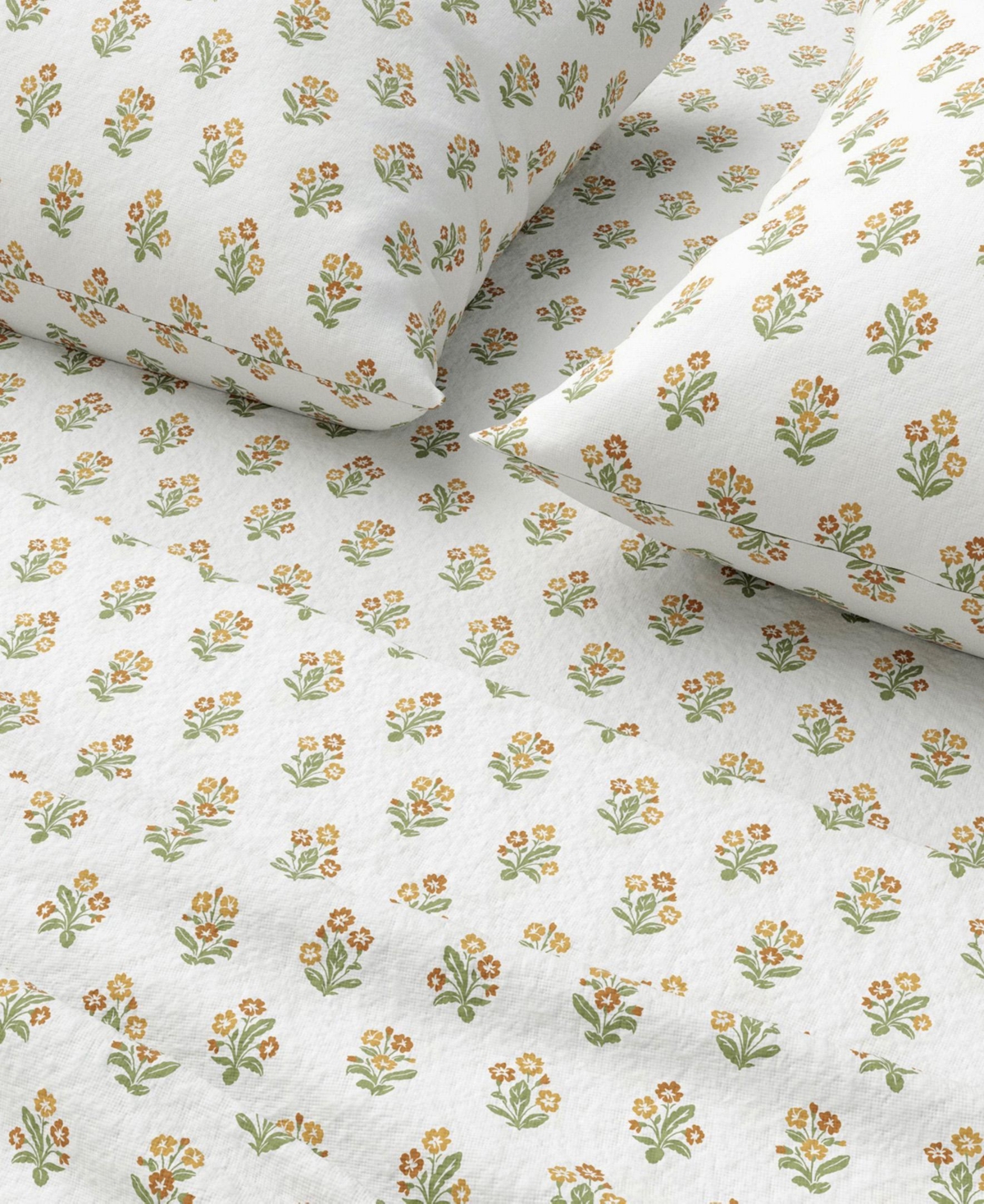 Linery & Co. Ultra-Soft Turkish Cotton Flannel Winter Floral Print Sheet Set