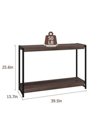 2-Tier Entrance Tables, Farmhouse Entryway Table, 39.5"Console Table With Storage