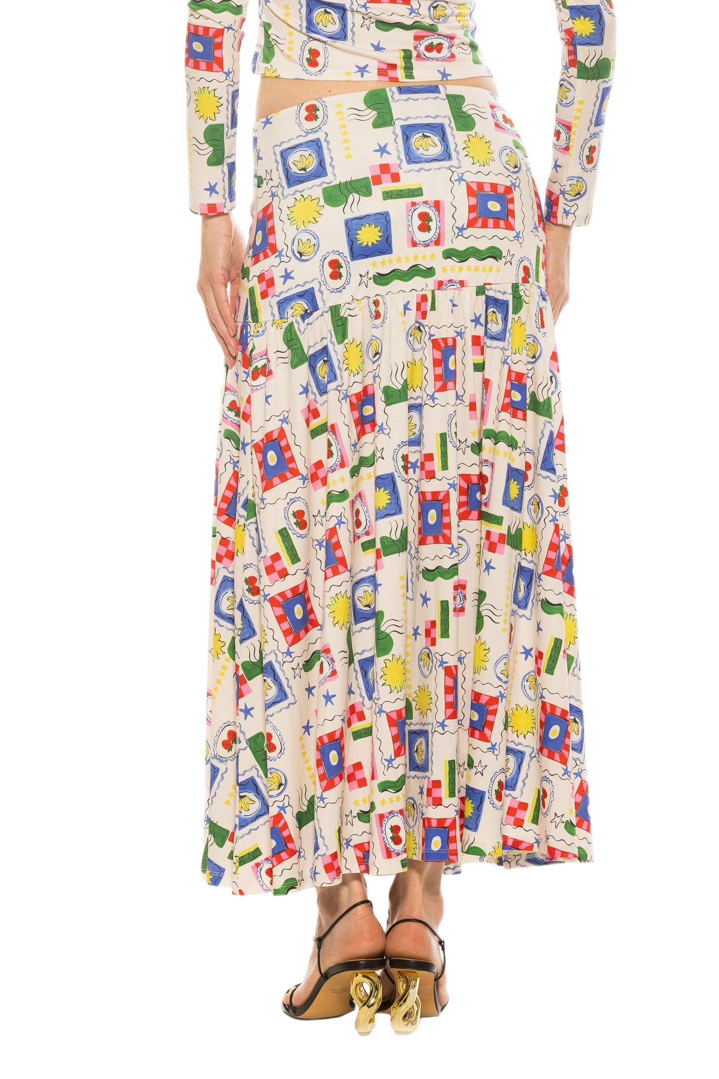 Женская юбка Alexia Admor Lia Shirred Maxi, цвет: Слоновая кость — фото 3