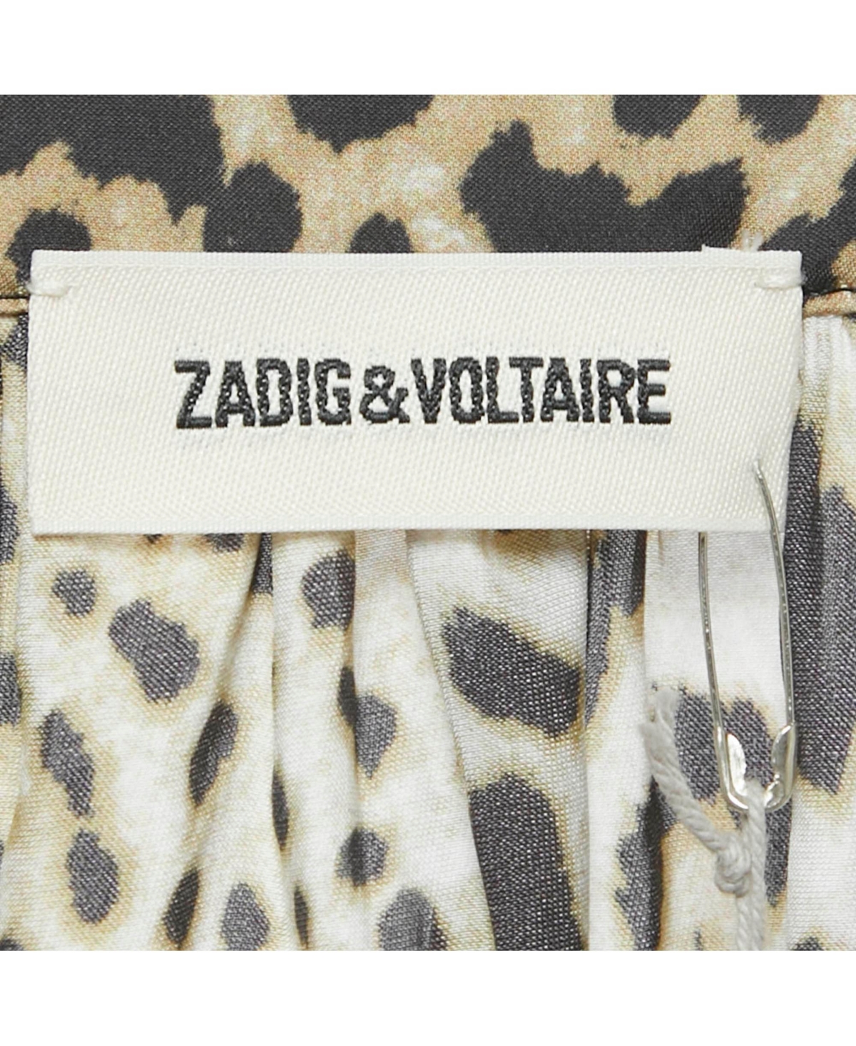 Pre-Owned Zadig & Voltaire Women's Brown Tink Leopard Print Satin Blouse
