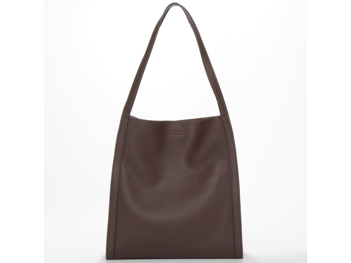 Susu Pebbled Leather Work Tote, Everyday Pebble Shoulder Bag