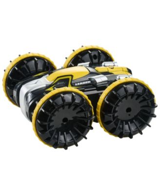 Amphibious RC Car Boat, 2.4GHz 12 km/h 4WD Waterproof Car, 360° Rotating Stunt Vehicle with 2 Batteries, Toy for Kids 6+