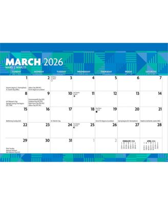 Plato Large Print | 2026 15.5 x 11 Inch Monthly Desk Pad Calendar