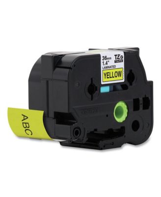 TZE661 1.4 in. x 26.2 ft. TZe Standard Adhesive Laminated Labeling Tape - Black on Yellow