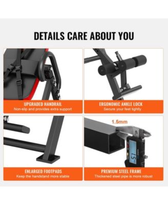 Inversion Table, Heavy-Duty Back Stretcher with 300 lb Capacity, Adjustable Belt, Ankle Lock and Headrest for Strength Training