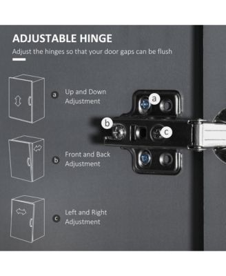 71" Freesding Kitchen Pantry Cabinet with 2 Large Double Door Cabinets