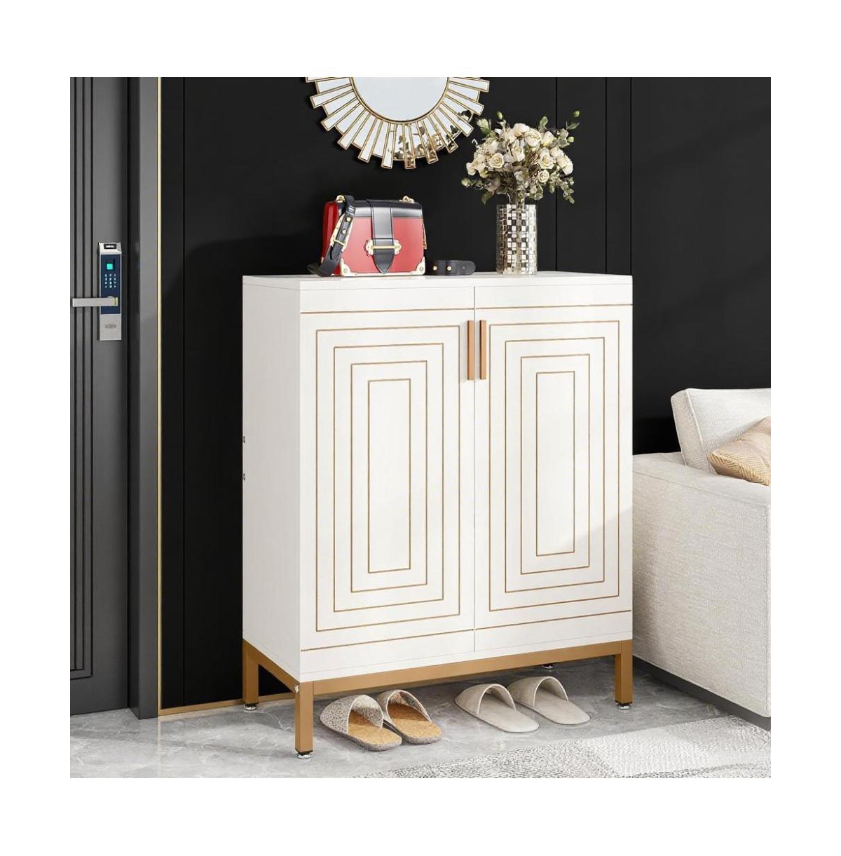 Slickblue Compact Shoe Storage Cabinet for Hallway and Foyer