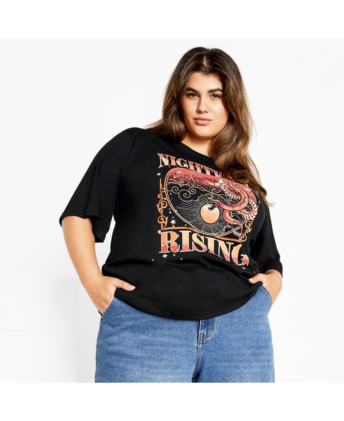 City Chic Women's Curved Hem Tee