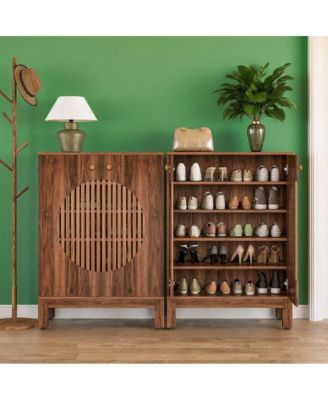 Contemporary Shoe Cabinet with Enclosed Storage