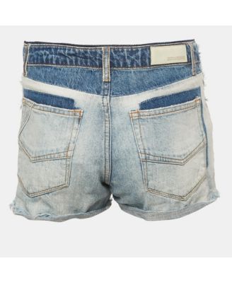 Women's Deluxe Blue Patchwork Denim Boy Shorts