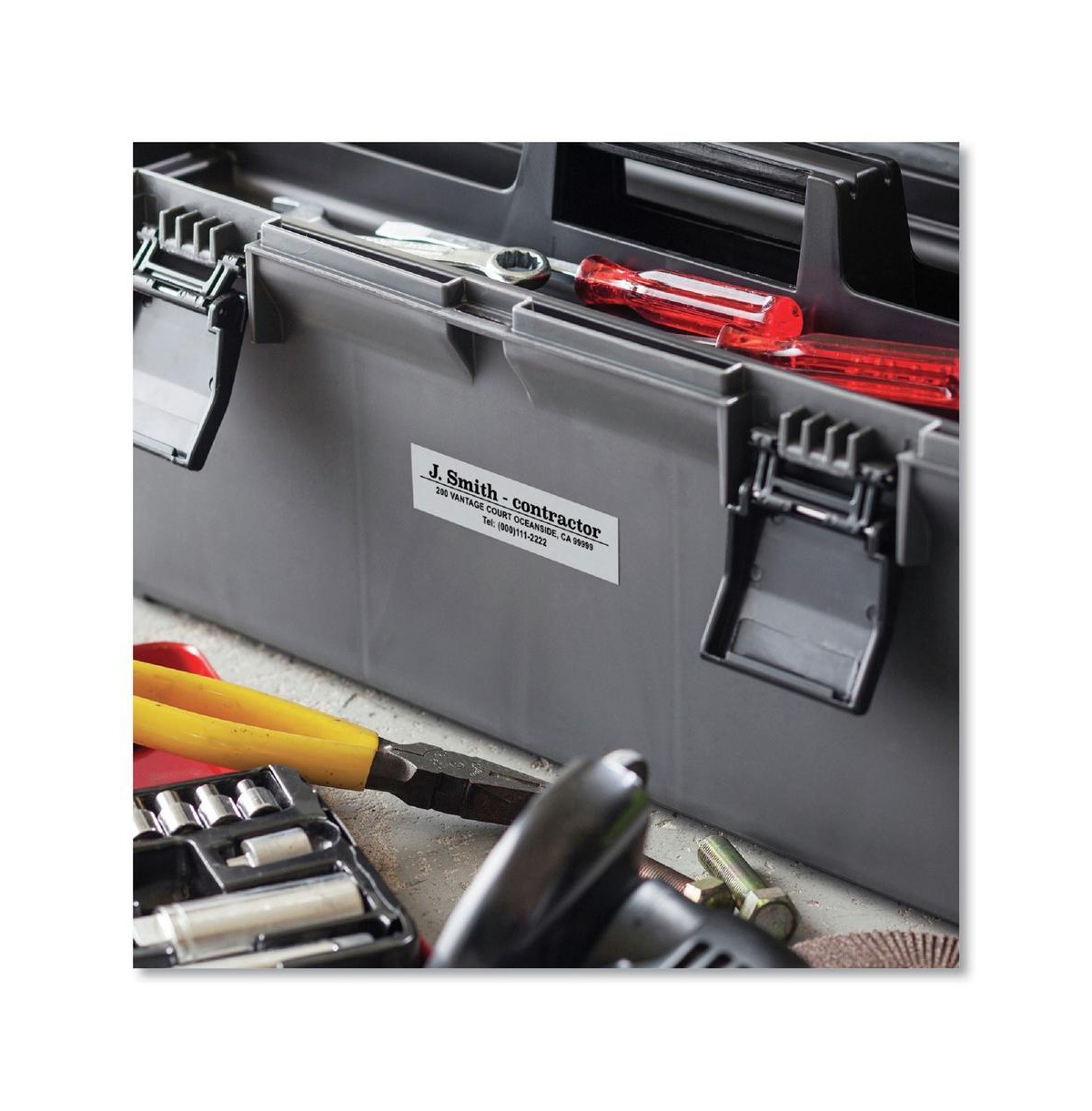 Brother P-Touch TzES951 0.94 in. x 26.2 ft. TZ Extra-Strength Adhesive Laminated Labeling Tape - Black on Matte Silver