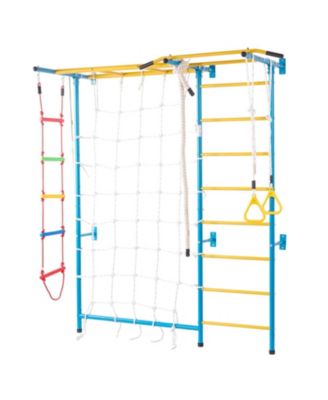 Indoor Jungle Gym 7-in-1 Steel Climbing Playset for Toddlers