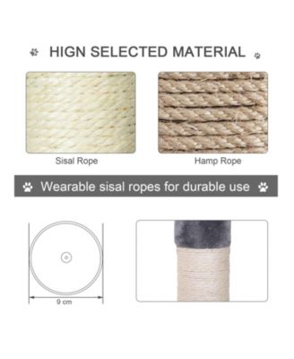 8.5' Adjustable Floor-To-Ceiling Cat Tree w/ 5 Carpet Platforms,