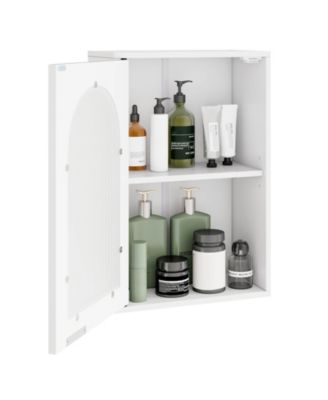Bathroom Wall Cabinet Medicine Cabinet with Tempered Glass Door & Adjustable Shelf