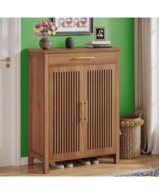 Hallway Shoe Cabinet with Top Drawer and Hidden Storage