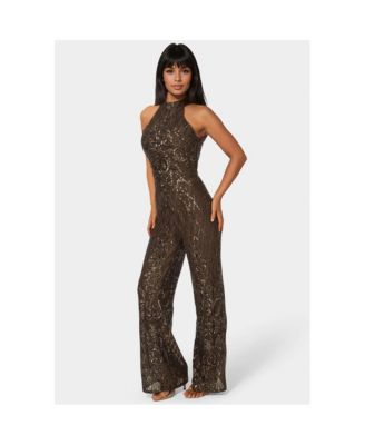 Women's Sequins Halter Jumpsuit