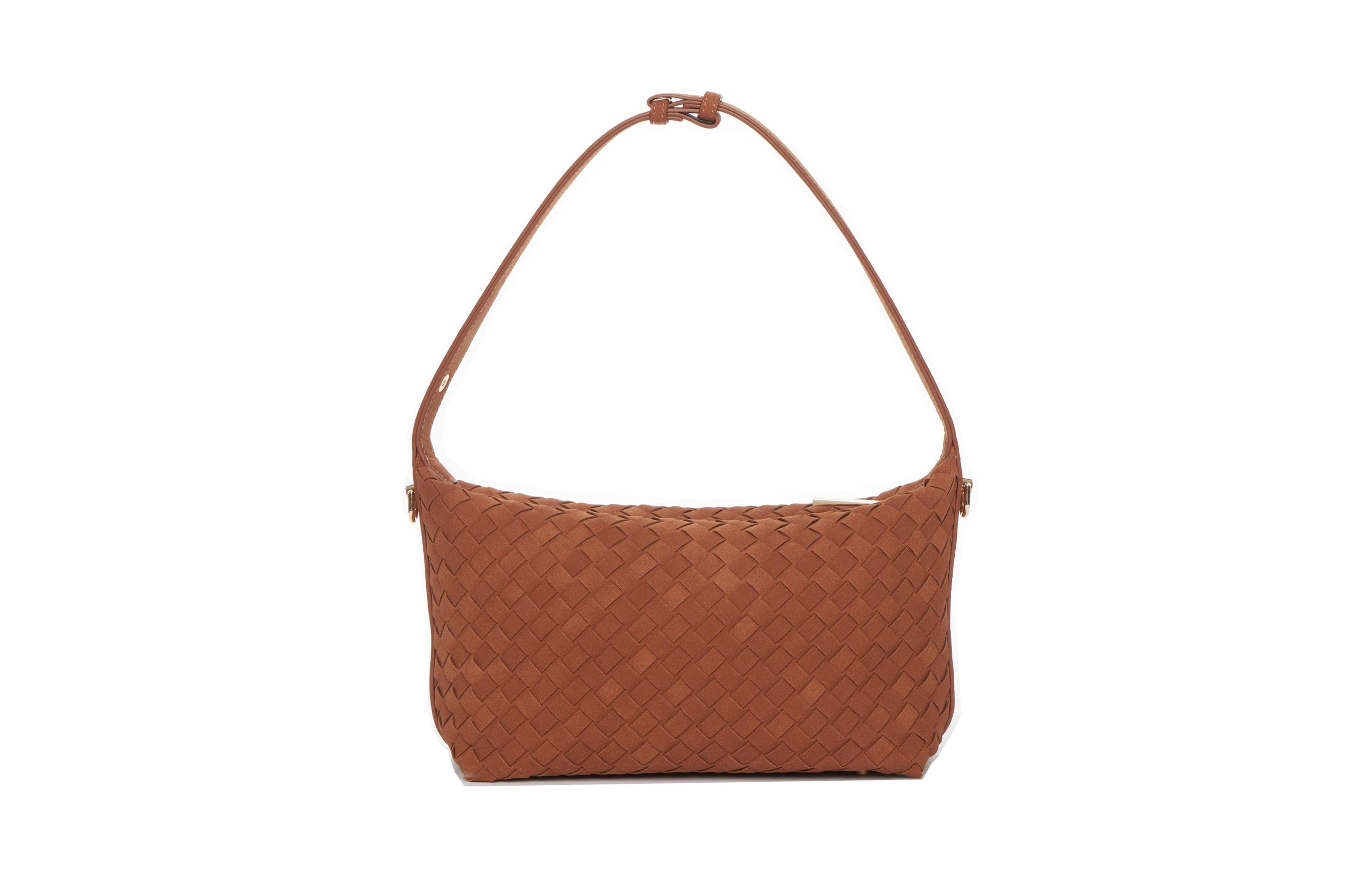 Susu Denva Denim Baguette Shoulder Bag for Women East West Handbag Buckle Detail Casual Chic Everyday Purse