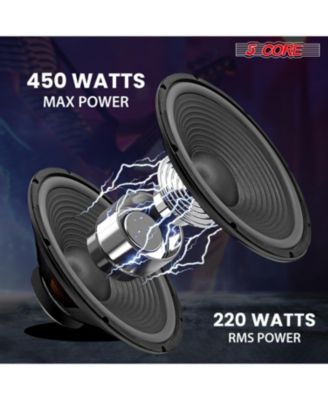 Car Subwoofer 2Pc 10" 3000W Pro Audio Deep Bass Component Sub Woofer 4Ohm Replacement Speaker