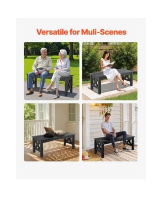 Weatherproof Plastic with 600 lbs Capacity Patio Bench