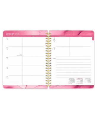 Crackled Blush | 2026 6 x 7.75 Inch Weekly Desk Planner | Foil Stamped Cover