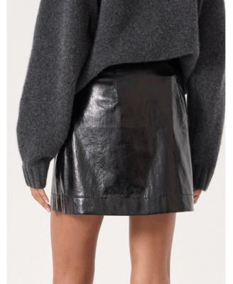 Women's Crackle Patent Mini Skirt
