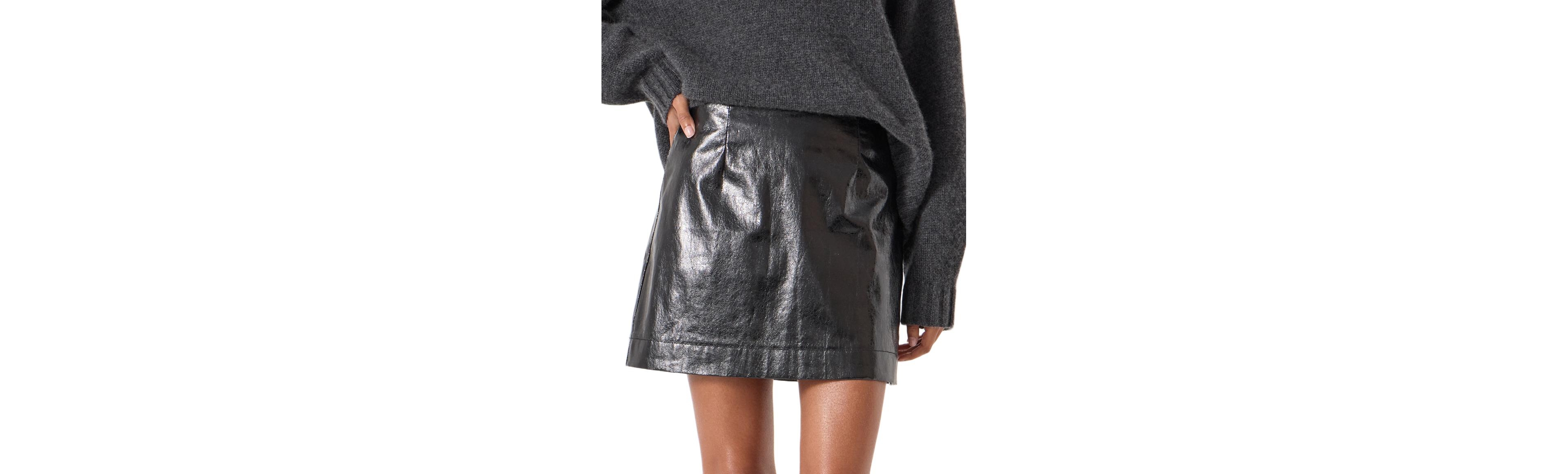 Hush Women's Crackle Patent Mini Skirt