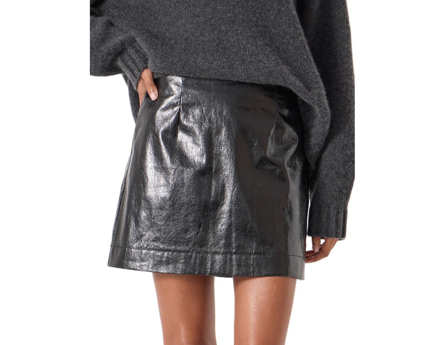 Women's Crackle Patent Mini Skirt