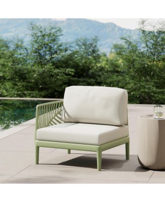 Modern Outdoor Polypropylene Resin Left Arm Facing Deep Seating Sectional Chair