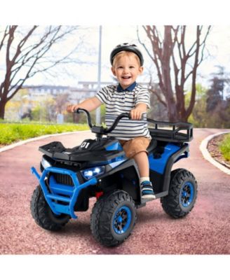24V Kids Ride On ATV Quad With LED Lights Music FM Radio And Storage Compartment